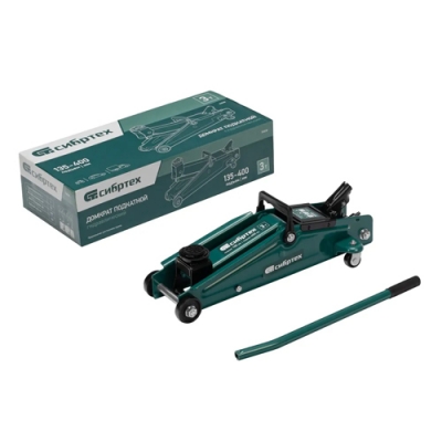 Домкрат гидравлический подкатной, 3 т, 135-400 мм// Сибртех арт.50838