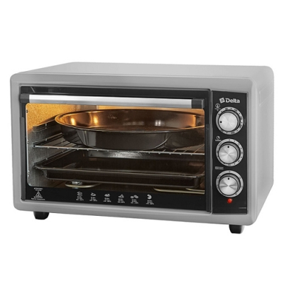 Духовка электрическая Delta D-533 серая, 1500Вт, 55л, конвекция