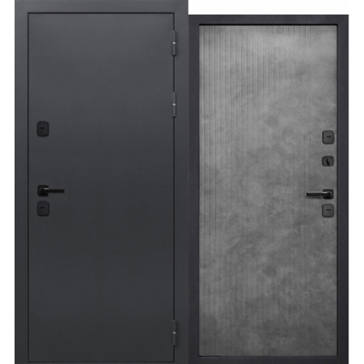 Дверь металлическая климатическая Ferroni Термо Эверест Бетон Лофт Грей 960 правая