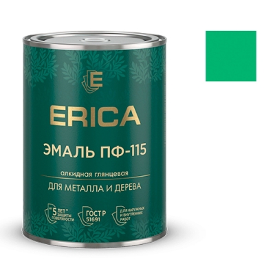 Эмаль ПФ-115 ERICA глянцевая салатовая 1,8 кг