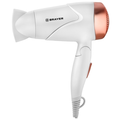 Фен BRAYER 3026BR, 1600Вт, 2 скорости, холодный воздух, складная ручка, съемный фильтр, шнур 1,8м Фен BRAYER 3026BR, 1600Вт, 2 скорости, холодный воздух, складная ручка, съемный фильтр, шнур 1,8м