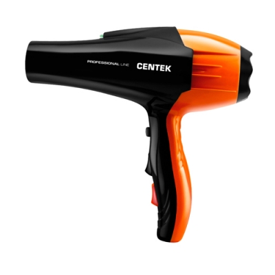 Фен Centek CT-2226 Professional (черн/оранж) 2200Вт, мощный AC мотор, 5 режимов, 2 концентратора