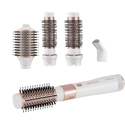 Фен-расческа для моделирования Polaris PHSB 2111 Белый/Розовое золото