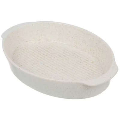 Форма для выпечки керамика, 28.2х18.7х5.2 см, 1.2 л, овальная, Daniks, Бежевый гранит, Y4-8737 (4814