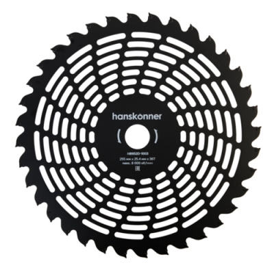 Фреза для бензотрим. H8952D-1003, Ultra Light 255мм x 25,4x36, с тверд. напайк., Hanskonner