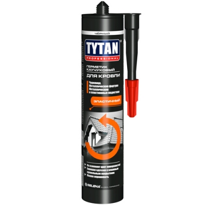 Герметик каучуковый для кровли черный 310 мл TYTAN Professional