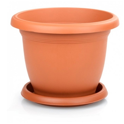 Горшок с поддоном Вилла 54л терракотовый