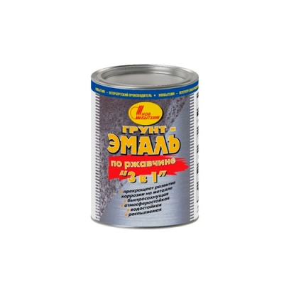 Грунт-эмаль по ржавчине 3 в 1 серая (матовая) 2,7л (НБХ)