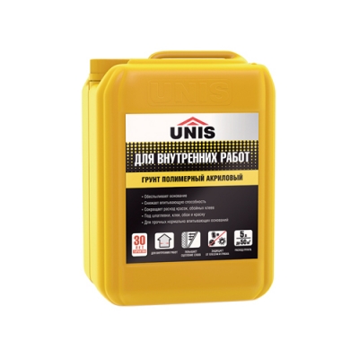 Грунтовка для внутренних работ UNIS 10 л