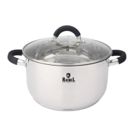 Кастрюля 3,6л из нержавеющей стали со стекл. кр., 20х11,5 см (R-300к) "МАРУСЯ"