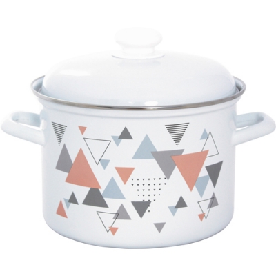 Кастрюля 4.5л С-16154АП2 ТРЕУГОЛЬНИКИ (г.Лысьва)