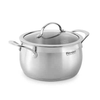 Кастрюля Rondell Admiring RDS-747 5.3л. d=22см (с крышкой) стальной