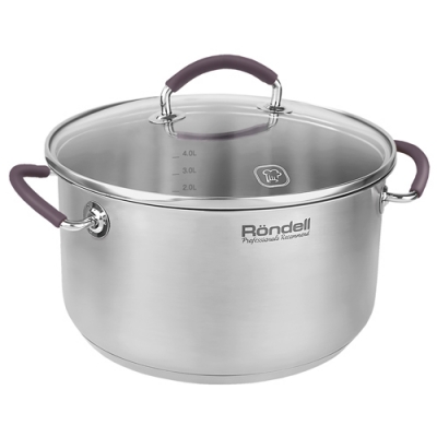 Кастрюля с/кр 24 см 5,1 л Akzent Rondell RD-1389 (ST) (Rondell)