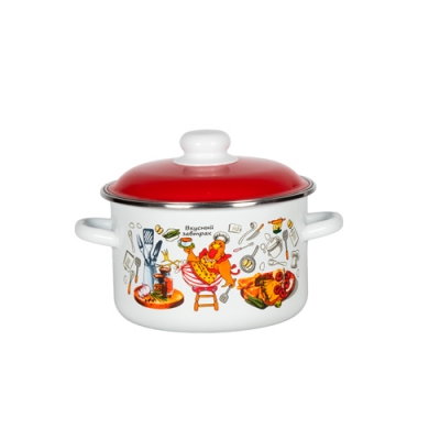 Кастрюля цил. 3л, белосн., Завтрак, 6RD181M