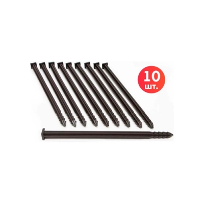 Колышек для бордюрной ленты Протэкт 300 мм, 10 шт/пакет (Коричневый)