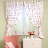 Комплект портьер LEGRAND Симона габардин 150*180 с подхватами розовый ГП (2 шт.)