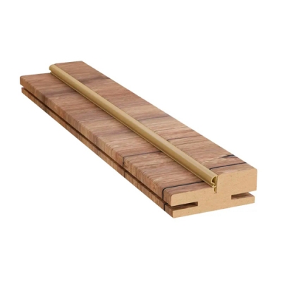 Коробочный брус Эко шпон 70*28*2070 с пазом под добор_телескоп с уплот Дуб пацифика Леском