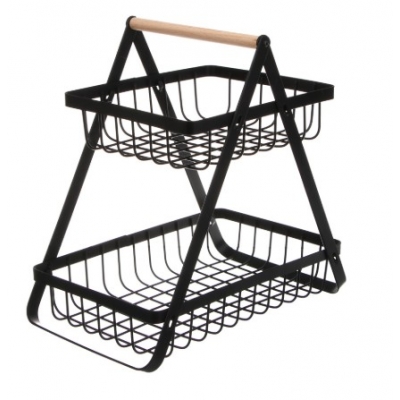 Корзина для фруктов двухярусная тм Vetta, 22x14x25 см, углеродистая сталь (827-133)