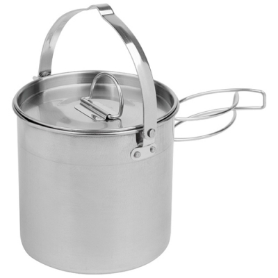 Котелок походный из нержавеющей стали Camp-S13 объём: 1200 мл, с крышкой арт.991025