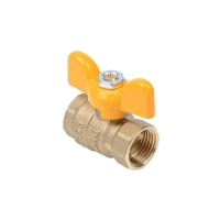 Кран шар лат газ Стандарт Ду15 Ру40 м/м полн баб Dist 411Б