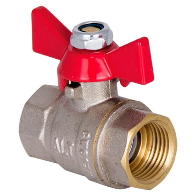 Кран шаровой Tebo полный проход ВН/ВН 1/2" бабочка (16/128)