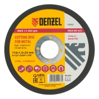 Круг отрезной по металлу, 115 х 1,2 х 22,2 мм, WA60TBF// Denzel арт.73753