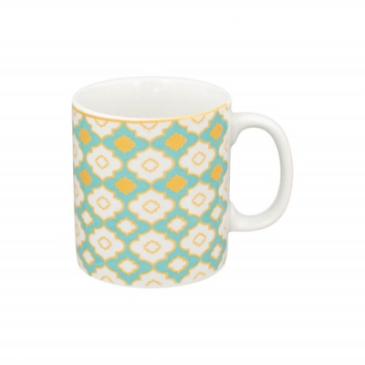Кружка 300 мл Европейский Геометрия Мята (фарфор) , р.1855