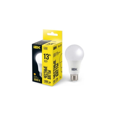 Лампа светодиодная A60 груша 13Вт 230В 3000К E27 IEK