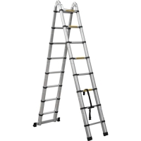 Лестница телескоп шарнирная алюминевая Новая Высота 5,0м 2*8 ступеней 2310ТЛ г.С.Петербург