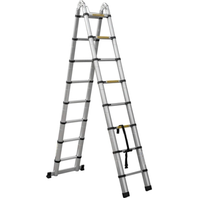 Лестница телескоп шарнирная алюминевая Новая Высота 5,0м 2*8 ступеней 2310ТЛ г.С.Петербург