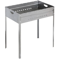 Мангал разборный малый 520х370х700мм толщ 1,5мм,с барашками(на 7 шампуров)в коробке.2К-S009/SM-29 ар