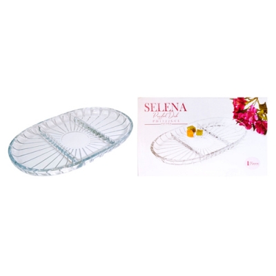 Менажница 3-х секционная SELENA 28.5x17x2.5 см в подарочной упаковке арт.PD1322GCL