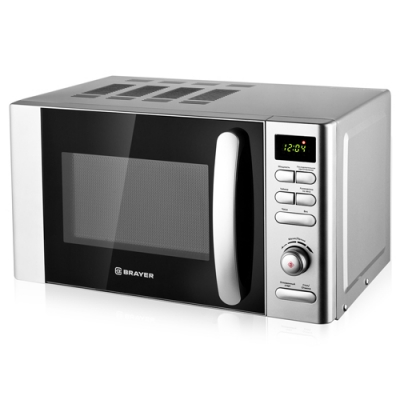 Микроволновая печь BRAYER 2502BR 700Вт, 20л, цифр.управление, 8 реж.пригот, LED дисп, таймер 95мин