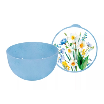 Миска Весенний сад Полимербыт с крышкой 2,0л С59625