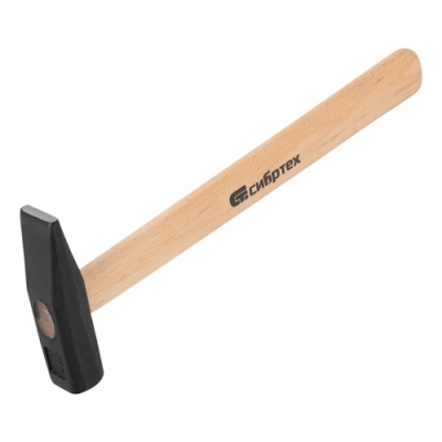 Молоток слесарный, 400 г, квадратный боек, деревянная рукоятка// Сибртех арт.10216