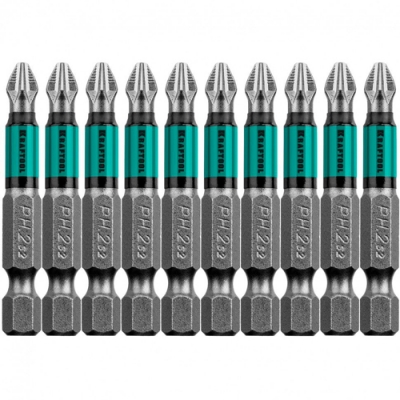 Набор бит PH2 х 50мм, (10 шт) KRAFTOOL Optimum 26122-2-50-10 Набор бит PH2 х 50мм, (10 шт) KRAFTOOL Optimum 26122-2-50-10