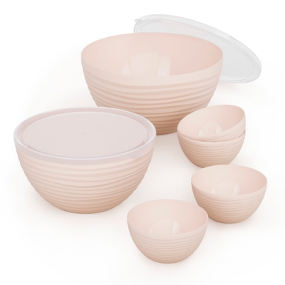 Набор чаш "Оазис" (0,35л х 4шт, 2,5л и 4л) (бежевый) (уп.12) М8897 г.Октябрьский