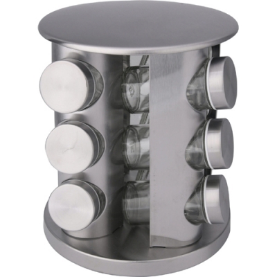 Набор для специй и приправ на вращающейся круглой подставке, 12 баночек (11206604/160925/0006277, Ки