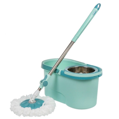 Набор для уборки ведро с отжимом, швабра с насадкой, голубой, Марья Искусница, Y6-10765 (463558)
