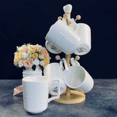 Набор из 6 кружек 320мл BAMBOO на подставке в под.уп.(х8)Фарфор арт.140-117 Набор из 6 кружек 320мл BAMBOO на подставке в под.уп.(х8)Фарфор арт.140-117