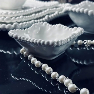 Набор из 6 квадартных розеток 10см МАРИНЕТ в под.уп.(х12) Фарфор арт.305-220