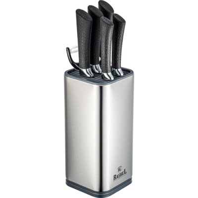 Набор ножей 7 предметов на подставке, нержавеющая сталь (R-9889) "МАРУСЯ"