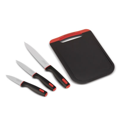 Набор ножей кухон. Rondell Urban RD-1010 компл.:4предм. разд.дос. черный/красный