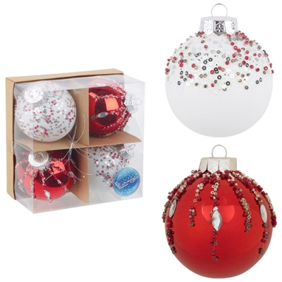 Набор шаров SYQB- 0124087, 4шт, 8 см арт.108535