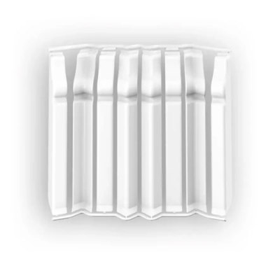 Накладки для плинтуса фигурного 80мм "Идеал Дюра" (набор из 8 эл. во флоупаке), 001 Белый