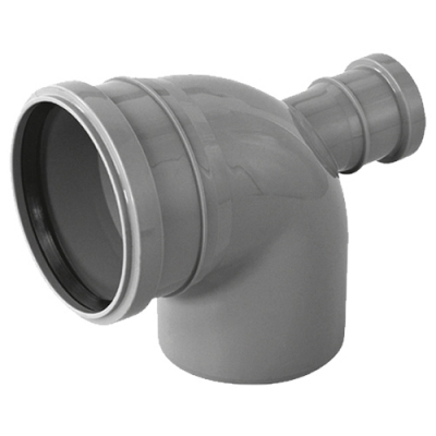 Отвод канализационный универсальный с выходом (левый-правый) 110/50 87 град RU-TB ПП (16 шт.)