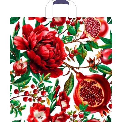 Пакет ПЭ с петлевой ручкой 45x45+3см (60) (Цветок Граната) Артпласт (х25/250) 2200003923988 ПТЛ66464