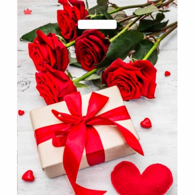 Пакет ПЭ с вырубной ручкой 38х45+6см (60) (Свидание) Глянцевый Тико (х50/500) 2200003840179 ВУР55251