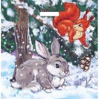 Пакет с вырубной ручкой Артпласт 45х45+3см (65) (Зимовье) НГ (х50/400) ВУР61269 Пакет с вырубной ручкой Артпласт 45х45+3см (65) (Зимовье) НГ (х50/400) ВУР61269