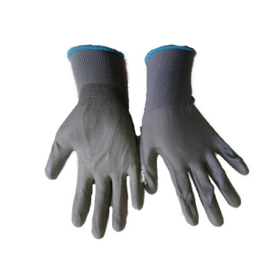 Перчатки нейлоновые с полиуретановым покрытием серые L г.Пенза